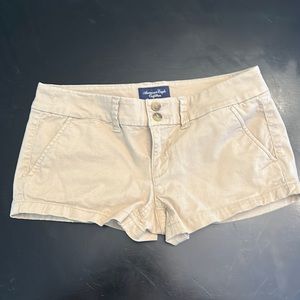 Low rise, khaki shorts, American Eagle outfitters